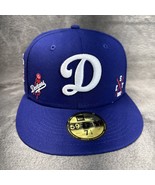 Los Angeles Dodgers D Multi Logo Hat 59Fifty Royal 7 1/4 Fitted Cap - €70,26 EUR