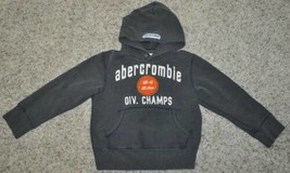 Boys Sweatshirt Hoodie Abercrombie Gray Basketball Div Champs Pullover H... - £8.51 GBP