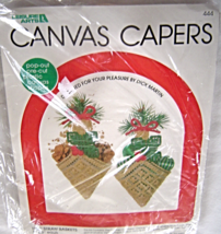 Straw Baskets Ornaments Plastic Canvas Kit 444 Complete NIP Canvas Capers - $16.99