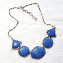 Lucky Brand Silver &amp; Blue Stone Necklace - £18.76 GBP