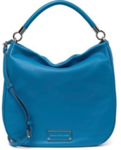 Marc Jacobs Too Hot To Handle Aquamarine Leather Top Zip X-BODY Hobo Bagnwt! - £209.84 GBP