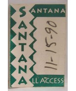 CARLOS SANTANA - VINTAGE ORIGINAL 1990 CLOTH CONCERT TOUR BACKSTAGE PASS - $10.00