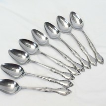 Hampton Court Stainless Oval Soup Spoons 7.375&quot; Lot of 8 - $35.27