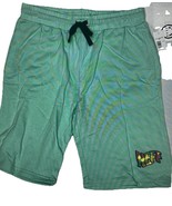 NEW Neff Acid Drip Mint Logo Turquoise Fleece Sweat Shorts Men&#39;s Size Me... - $19.31