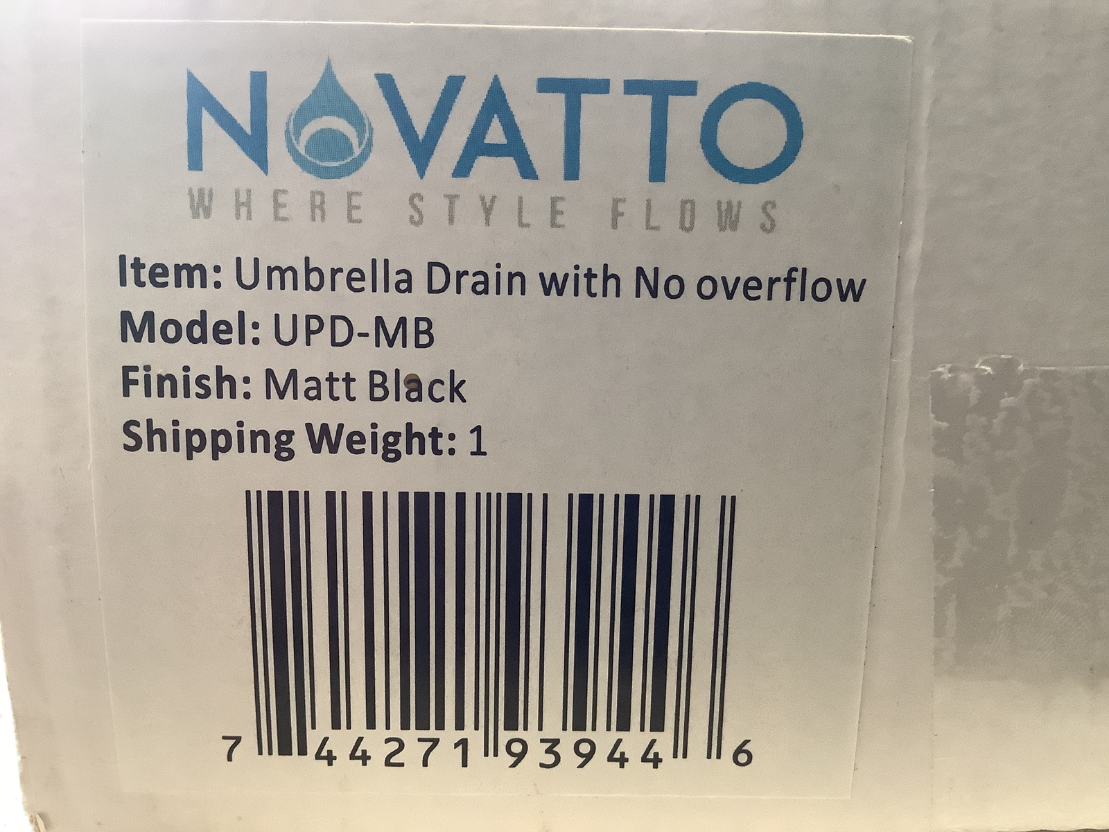 Novatto UPD-MB 1-5/8&quot; Bathroom Vessel Vanity Sink Umbrella Drain - Matte... - $28.90