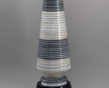 Mid Century Modern 22&quot; High Black, White &amp; Gold Striped Glass Table Lamp - £79.55 GBP