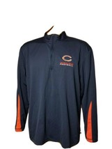 Chicago Bears Football Athletic Jacket Half Zip Blue Mens Size Large NFL  - £22.22 GBP