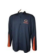 Chicago Bears Football Athletic Jacket Half Zip Blue Mens Size Large NFL  - £22.34 GBP