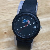Zurich-American Unisex Ultra Light Black Swiss Analog Quartz Watch~Date~New Batt - £31.20 GBP