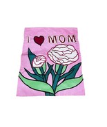 Small I Love Mom Floral Garden Flag Mothers Day Mom Grandma Gift Christmas  - £11.01 GBP