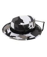 City Camo Black and White Camo Boonie Hat Vented Fitted Ripstop Rothco 5801 - $18.73