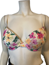 Victoria&#39;s Secret Pink Wear Everywhere Floral Push Up Bra 32D - £6.38 GBP