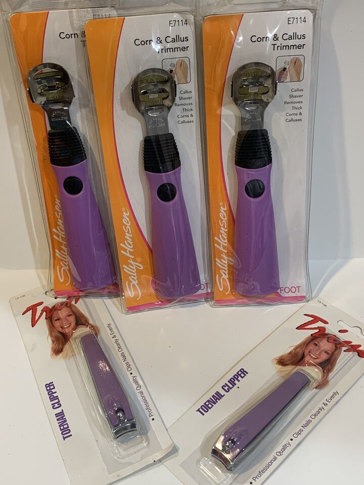 Lot Of 5  (3) Sally Hansen  Corn &amp; Callus Trimmer, E7114 &amp;(2) Toenail Cl... - $20.23