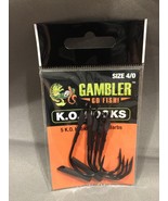 60 Gambler Lures K.O. KO Heavy Duty Flipping Fish Hooks 4/0 (5 x 12 packs) - £20.47 GBP