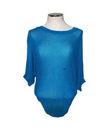 New! Express Womens Knit Dolman Boho Indie Sweater Size Medium Blue Ribbed - £23.95 GBP