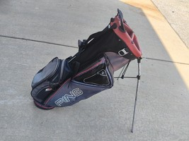 Ping Hoofer E2 5 Divider Dual Golf Stand Stand Bag Black/Red - $103.55