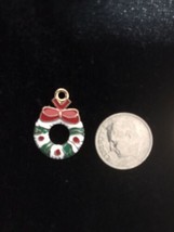 Christmas Wreath Enamel Bangle Pendant charm  Necklace Pendant Charm C23... - $12.30