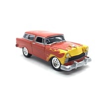 Johnny Lightning 1956 56 Chevrolet Chevy Nomad Bel Air Car Red Flames 1/64 Scale - £14.15 GBP
