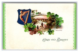 Scene Near Kenmare St Patrick&#39;s Day Embossed Winsh Back Unused DB Postcard S4 - $5.89