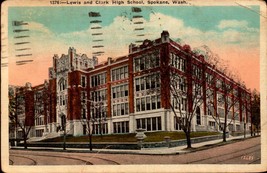 Vintage POSTCARD- Lewis &amp; Clark High School, Spokane, Washington BK65 - £4.37 GBP