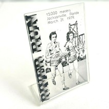 Vintage 1979 River Run Jacksonville Florida Acrylic Running Plaque 15000 Meters - £30.90 GBP