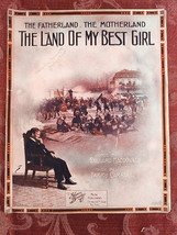 RARE Sheet Music The Land of My Best Girl Ballard MacDonald Harry Carroll 1914 - £12.70 GBP