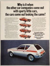 1971 Print Ad The Gremlin X 2-Door Sporty Car American Motors 135-HP - £15.36 GBP