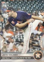 Justin Verlander  Topps Now AL COMEBACK Player Of The Year #PCA-7 World Champs! - £7.78 GBP