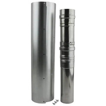 Rheem Adjustable Vent Length 3&quot; x 5&quot; Stainless Steel Concentric Vent RTG... - $68.81