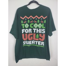 Hanes Comfort Soft Heavyweight Ugly Christmas T Shirt 2XL Mens Shirt Crew Neck - £20.28 GBP