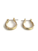 Yellow Gold Tone Huggie Earrings - £14.52 GBP