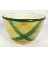 Vintage Vernonware Gingham 5&quot; MIXING BOWL Salad Serving Calif Vernon Kilns - £31.64 GBP