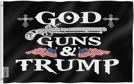 Anley Fly Breeze 3x5 Foot God Guns and Trump Flag - 2nd Amendment Trump Flag - £5.90 GBP