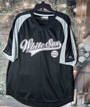 True Fan Chicago White Sox Men&#39;s Shirt Size XL 46-48 V Neck Jersey Black  - £11.69 GBP