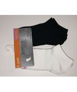 Danskin Now Girls No Show Socks 6 Pairs Size M ( 10.5 - 4 ) Black White New - $13.70 CAD