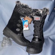 Khombu Black Waterproof Snow Duck Tall Boots COLBY S/N 79952, Women Size... - $49.00