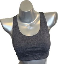 Old Navy Sports Bra Size Medium Gray Strappy Back Workout Gym Athletic Womens - £11.09 GBP