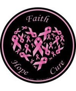 Faith Hope Cure Novelty Circle Coaster Set of 4 - $27.09 CAD