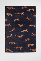 Area Rugs 5&#39; x 8&#39; Cheetah Hand Tufted Anthropologie Woolen Soft Carpet - £305.91 GBP