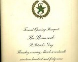 Shamrock Hotel Grand Opening Program &amp; Menu Houston Texas March 17 1949 ... - $4,947.02