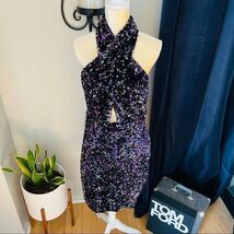 Bardot The Sequin Halter Dress, Black/Multi, Black Tie, Cocktail Party L... - €58,81 EUR