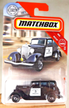 2019 Matchbox 45/100 MBX Rescue 18/20 &#39;33 PLYMOUTH PC SEDAN Black w/Chrome HubSp - £7.07 GBP