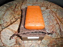 Brizard  "Show Band" 3 Cigar Case Gordo & Sottile  Lighter Ostrich Tan NIB image 11