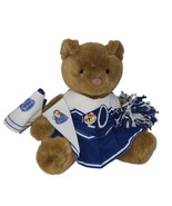 Build A Bear Workshop Plush BABW Teddy Brown Sitting Cheerleader Blue Wh... - $14.10