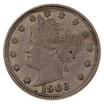 1902 5C Liberty Nickel En XF État, Naturel Couleur, Beau Détail pour Grade - $36.70