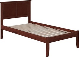 AFI Madison Platform Bed with Open Footboard and Turbo Charger, Twin XL, Walnut - £249.15 GBP