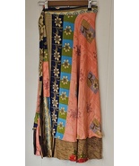 Upcycled Indian Sari Wrap Skirt S494 - £11.85 GBP