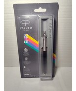 Parker Jotter Standard Chrome Trim Ball Pen Black Body Color Blue Ink - $13.63 CAD