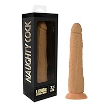 Naughty Realistic Silicone Dildo With Suction Cup, Adult Sex Toy, Slim, Beginner - £20.44 GBP