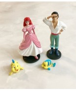 Disney The Little Mermaid PVC Figurines Prince Eric Flounder Ariel Pink ... - £11.24 GBP